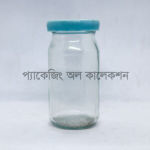 কাচেঁর জার নীল ক্যাপ